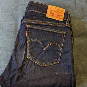 Levi's - women's - 712 slim - dark blue - 29w, 32l
